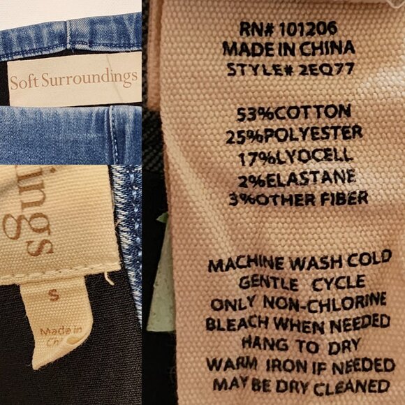 Soft Surroundings Light Wash Stretch High Rise Pull On Skinny Jeans - Picture 5 of 5